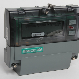 Счетчик электроэнергии однофазный многотарифный Меркурий 200.04 60/5 Т4 D+Щ PLC 220В ЖК
